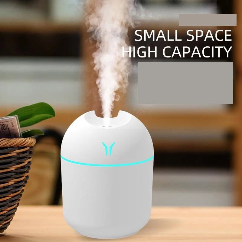 Veltora 250ML USB mini air humidifier and essential oil diffuser with LED color lamp, ultrasonic mist maker for home or car use