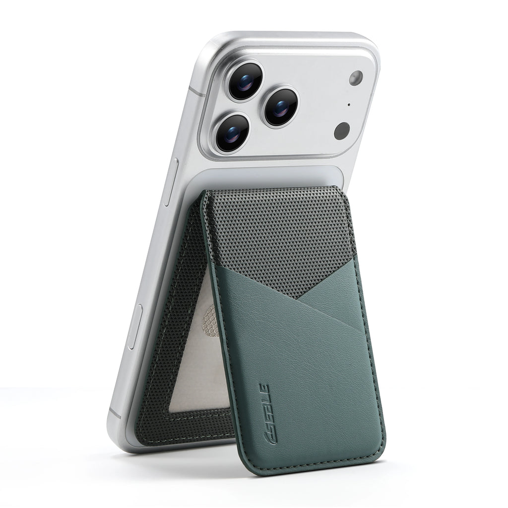 Veltora luxury leather wallet and card holder bag for iPhone and Samsung Galaxy MagSafe accessories with slim geometric design