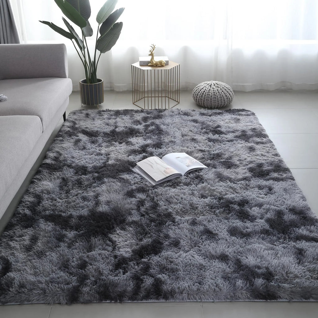 VIKAMA ultra-soft puffy rug by Veltora, plush indoor floor mat for bedroom, living room, nursery, and children's room decor.
