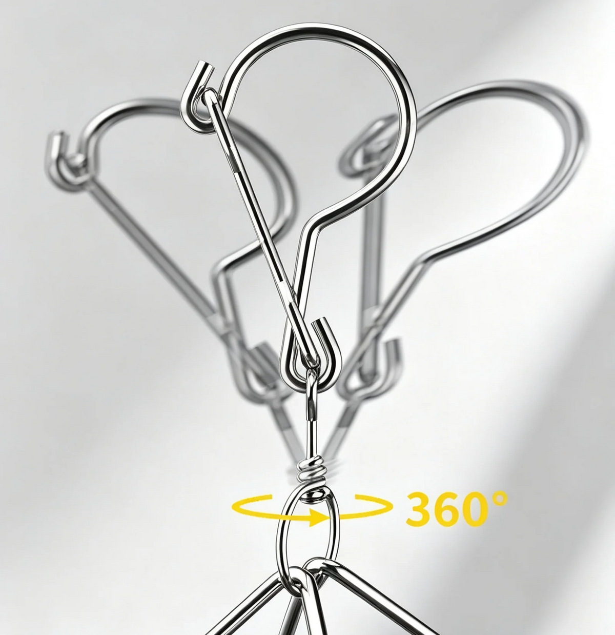 Veltora stainless steel square household clothes hanger with multiple hooks, ideal for drying socks in children's dormitories.