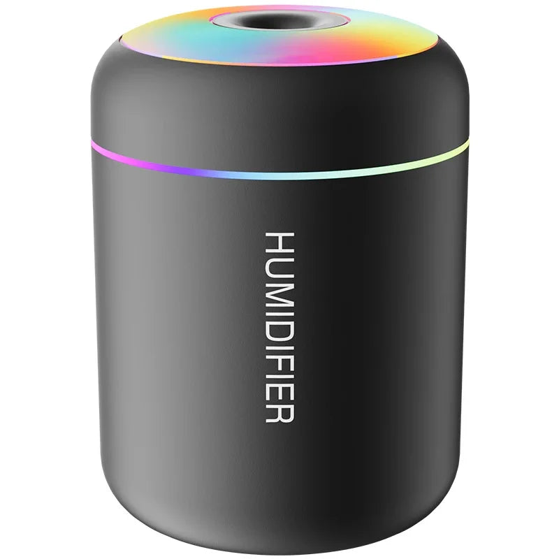 Veltora 180ML USB mini air humidifier and aroma diffuser with LED lights, essential oil mist maker for car, home, or bedroom use