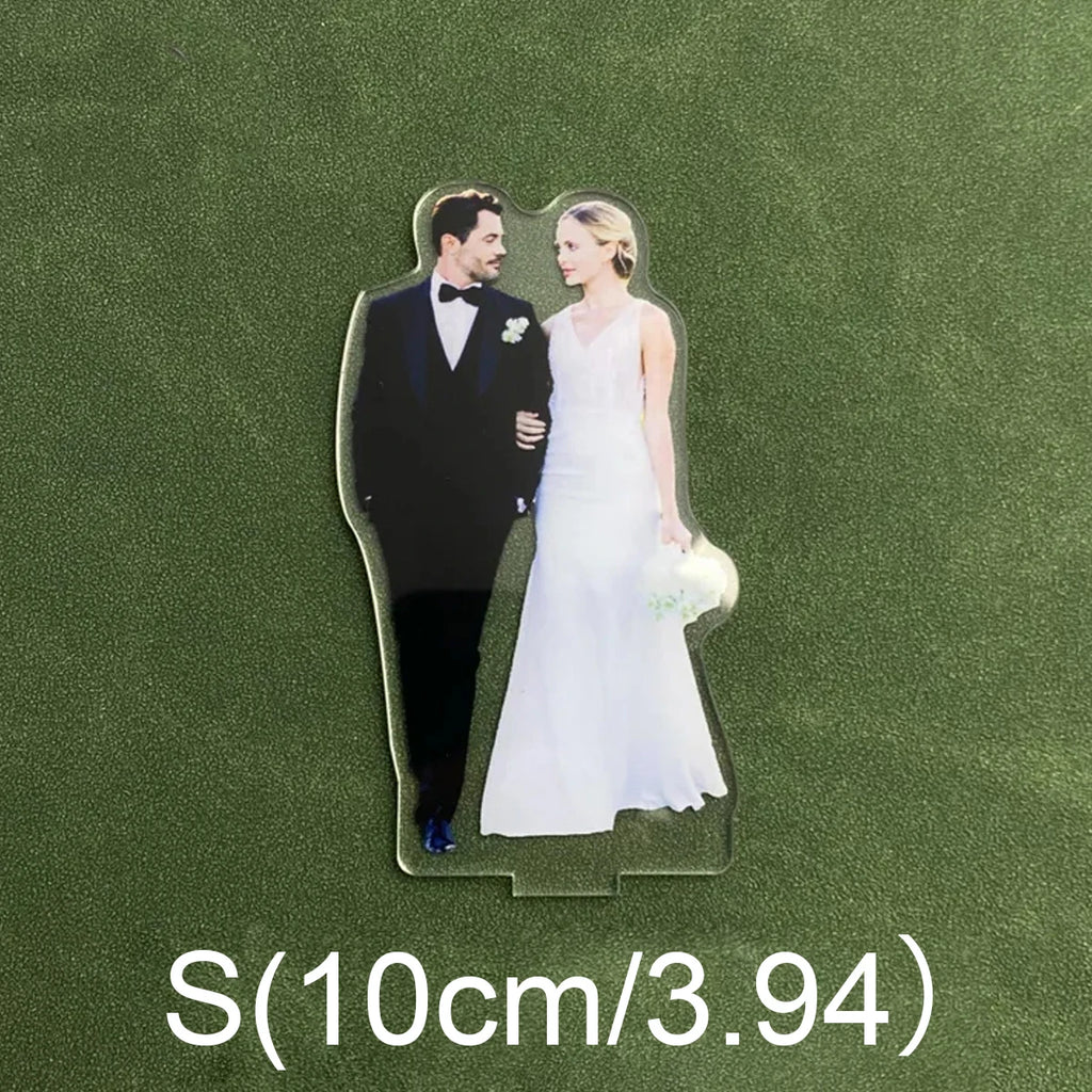 Veltora custom acrylic wedding human desktop standees, personalized character standees for wedding decor, 1/2/5 pieces