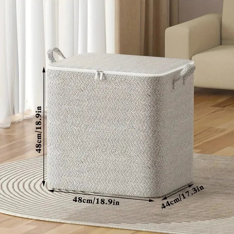 Large capacity Veltora non-woven storage bag for closet organization, holding quilts, clothing, or toys for household use.