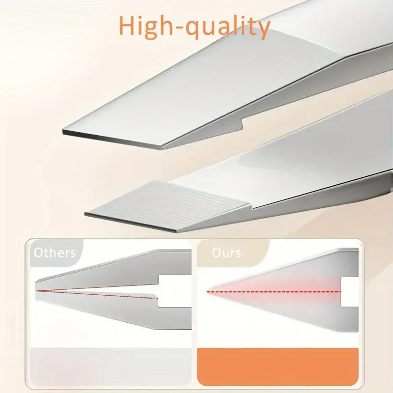 Veltora Ouriner stainless steel eyebrow tweezers set with four professional facial hair forceps for precise grooming and shaping.
