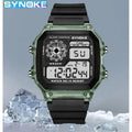 Veltora SYNOKE digital sports wristwatch with luminous display, waterproof design, multifunction features, ideal for outdoor running and students