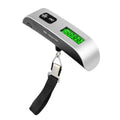 Veltora portable digital luggage scale with LCD display showing 50kg weight, hanging suitcases for travel baggage weighing