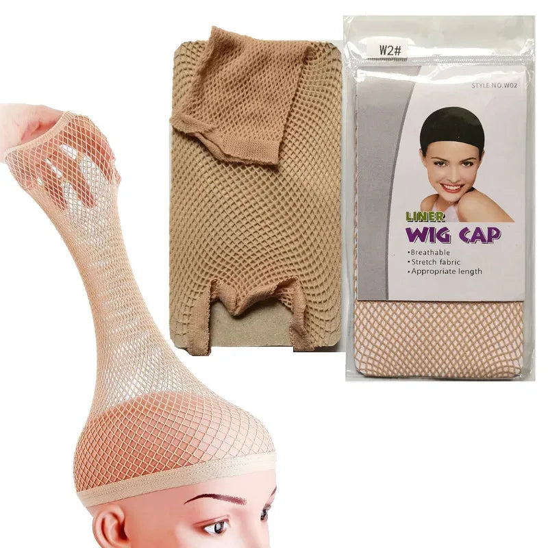 Stretchable nylon hair net by Veltora, fashion mesh wig cap for women, ideal for wig making and hair styling.