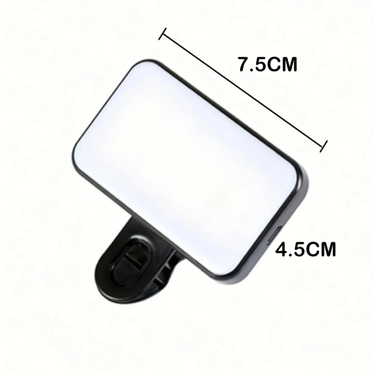 Veltora portable mini selfie fill light with adjustable brightness, clip-on design for phones and computers, rechargeable and three modes