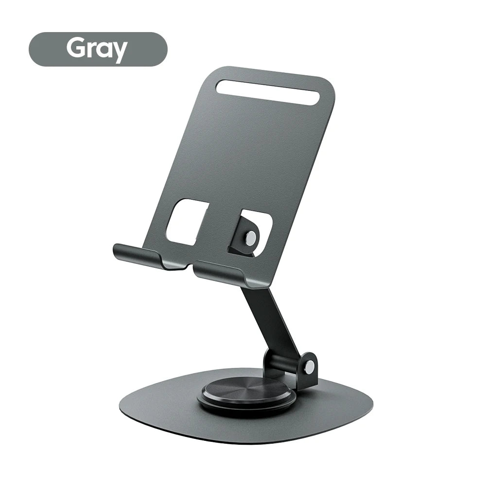 Veltora Olaf rotating table cell phone holder and desktop stand supporting iPad, Samsung, iPhone 15, 14, 13, mobile mount