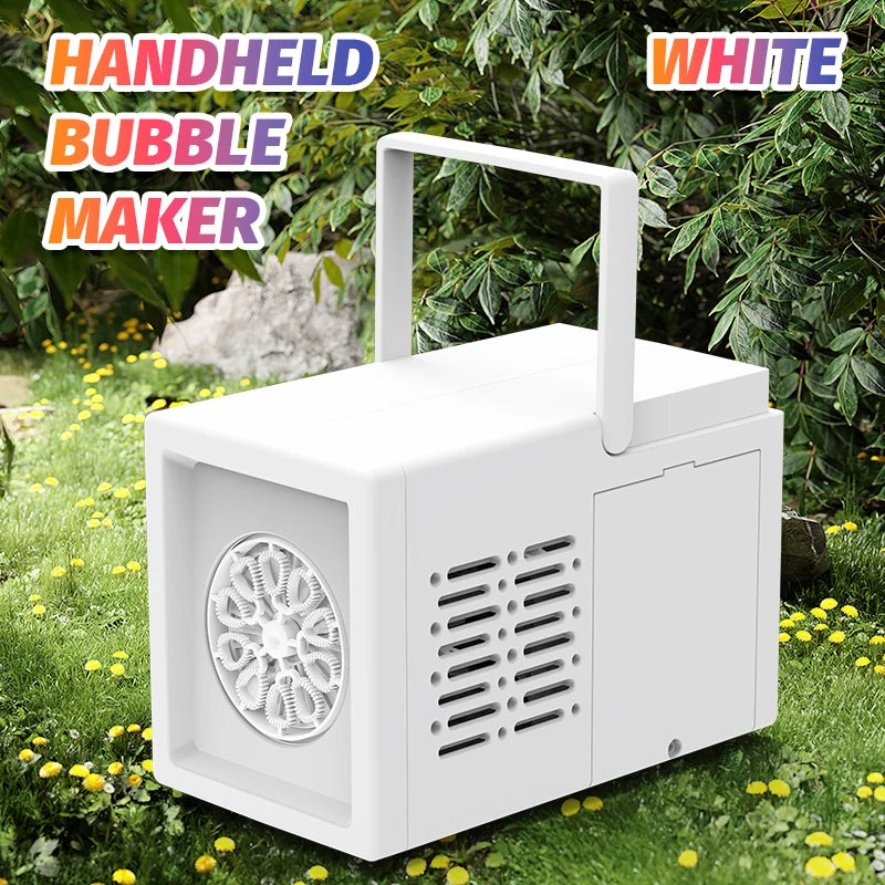 Veltora 10-hole fully automatic handheld electric bubble machine toy outdoors, no battery or bubble water included