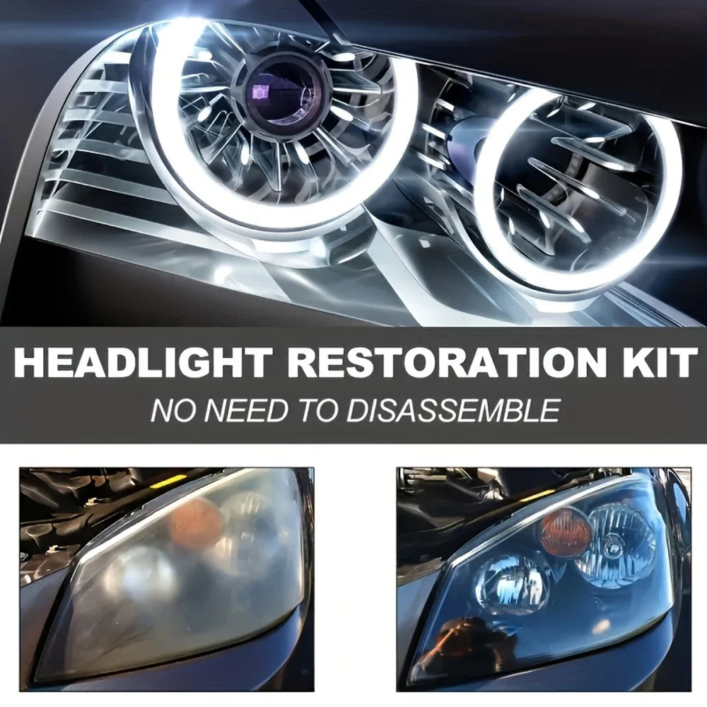 Veltora 100ml car headlight restoration spray bottle with clear liquid for restoring and polishing automotive headlights.