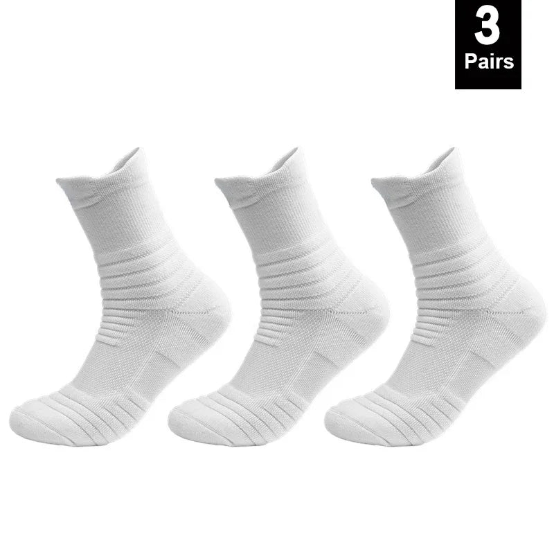 Veltora men's anti-slip football socks in black, breathable cotton, short and long tube styles, suitable for soccer and basketball.