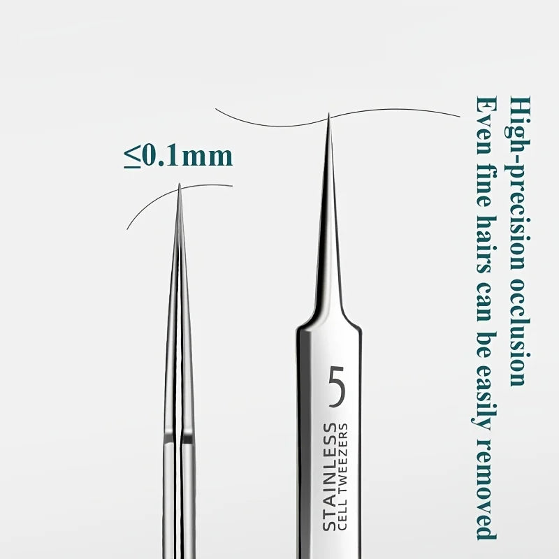Veltora blackhead removal tweezers with stainless steel tips for extracting whiteheads and comedones during deep facial cleansing.