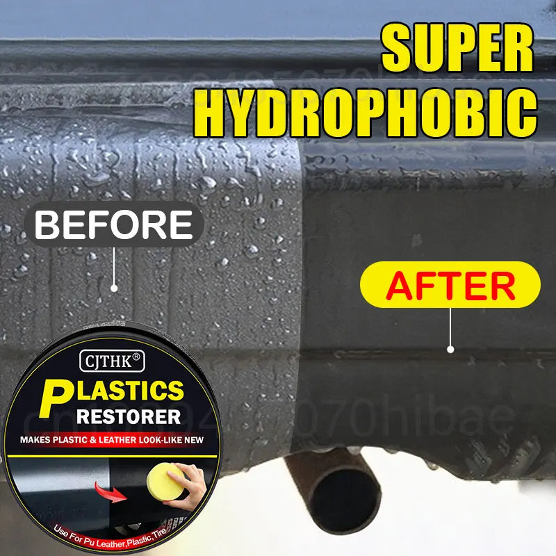 Veltora Car Plastic Restorer and Back To Black Gloss auto polish for plastic and leather surfaces, with repair coating for vehicle maintenance