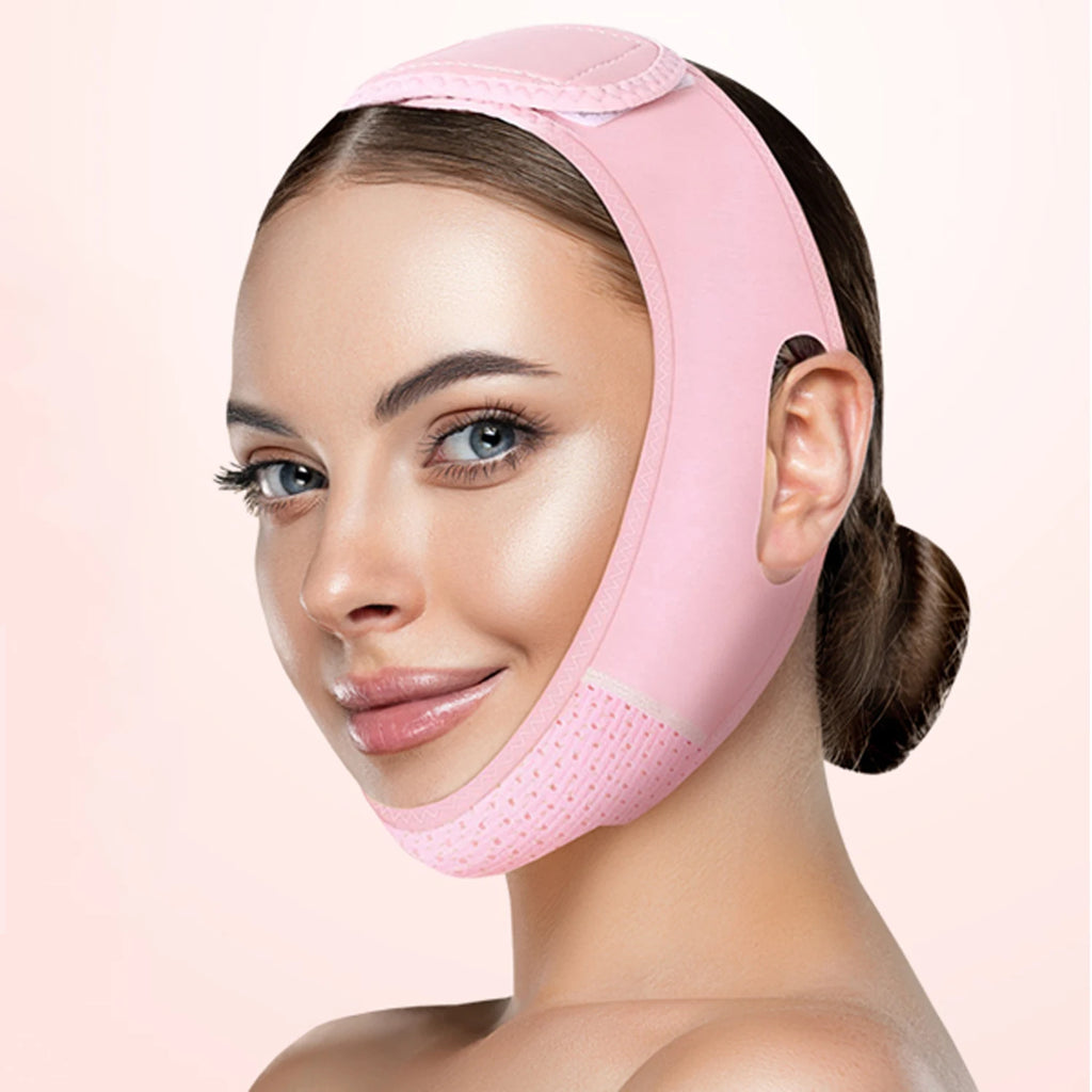 Veltora reusable V line face mask and chin strap for sagging, double chin reduction, and V-shaped facial contour.