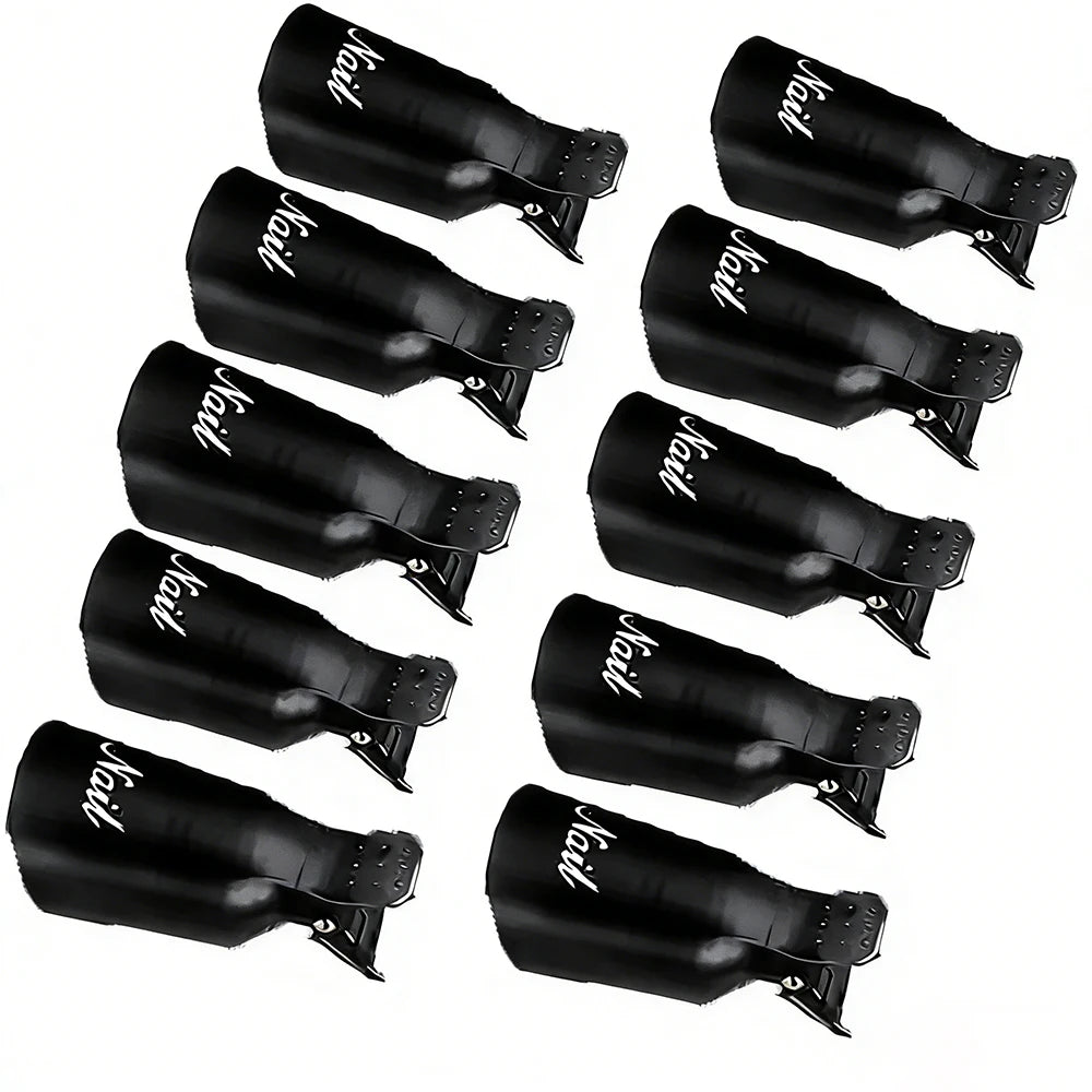Veltora nail soak off clip cap set with cotton pads, file, pusher, and brush for UV gel polish removal in manicure removal kit