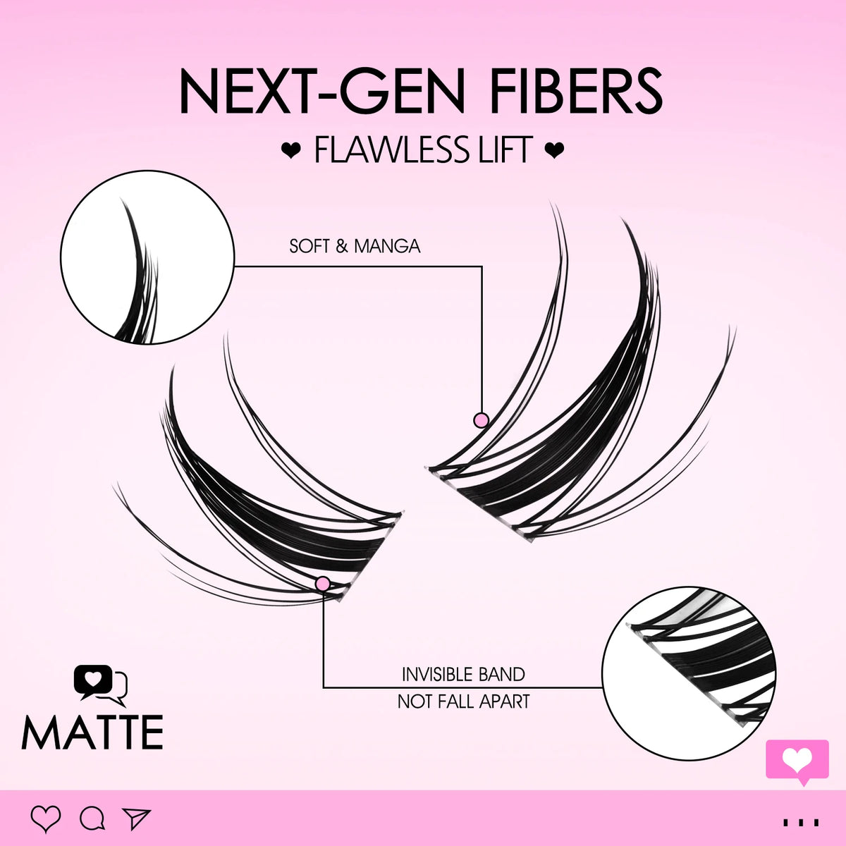 Veltora QIUNING Manga Lash Clusters Kit with cat eyelash extensions, lash bond, and seal in mixed tray for dramatic lash volume