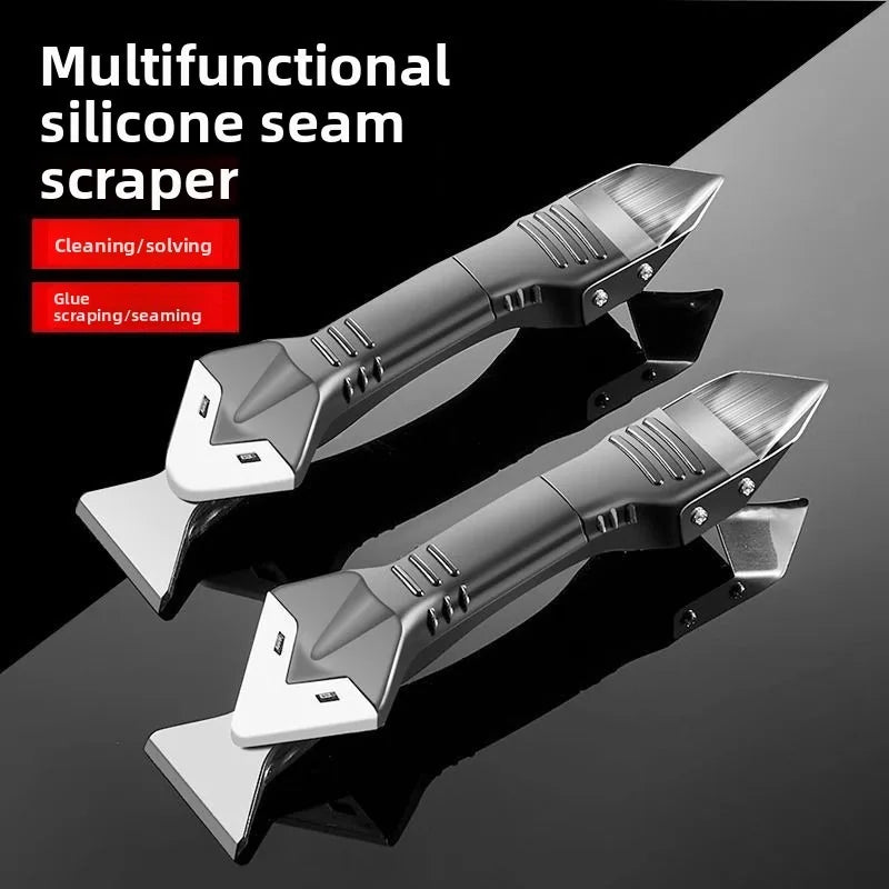 Veltora 5-in-1 silicone scraper and grout remover knife with angled design, ideal for caulking, glue removal, and crack repair.