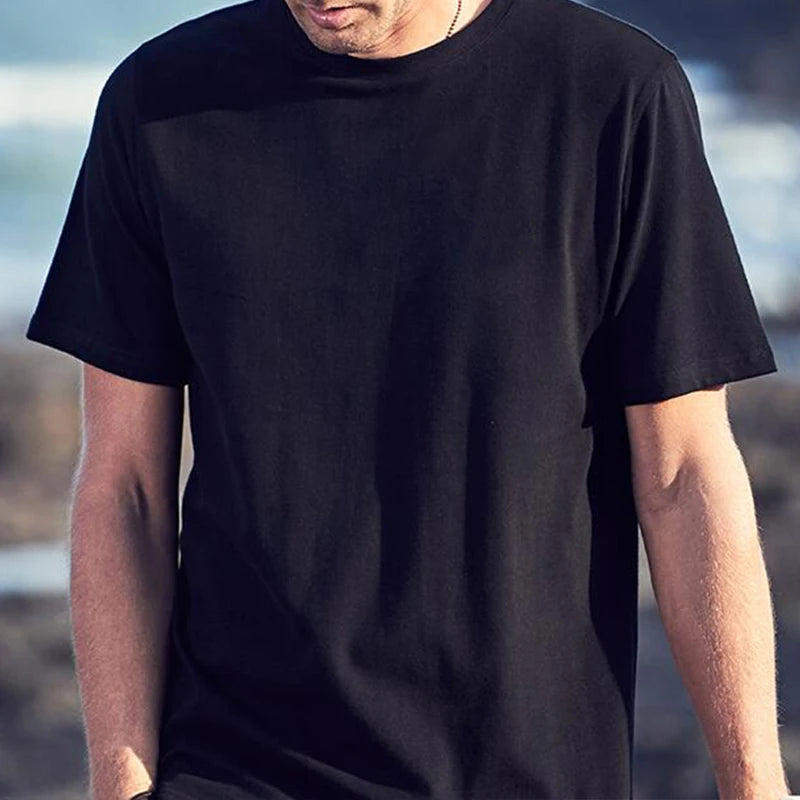 Veltora men's custom T-shirt with personalized text design, casual fit, high-quality fabric, available in 5XL size.