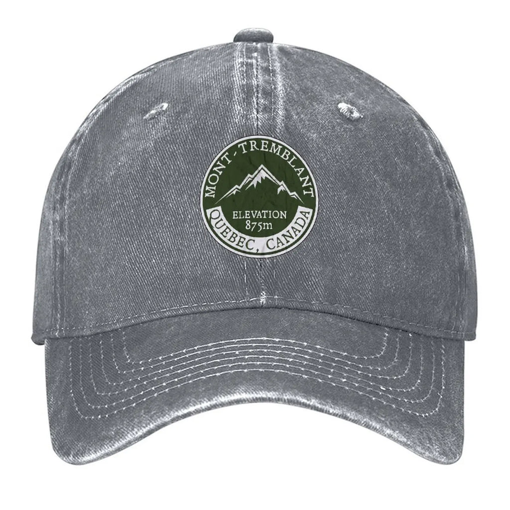 Veltora men's baseball cap featuring Mont Tremblant Canada Skiing Quebec theme, tactical style, suitable for beach or casual wear.