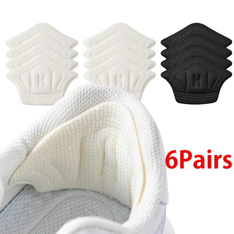 Veltora sport shoe heel pads, 6 pairs, antiwear insoles, back stickers, adjustable size foot cushion inserts for comfort.