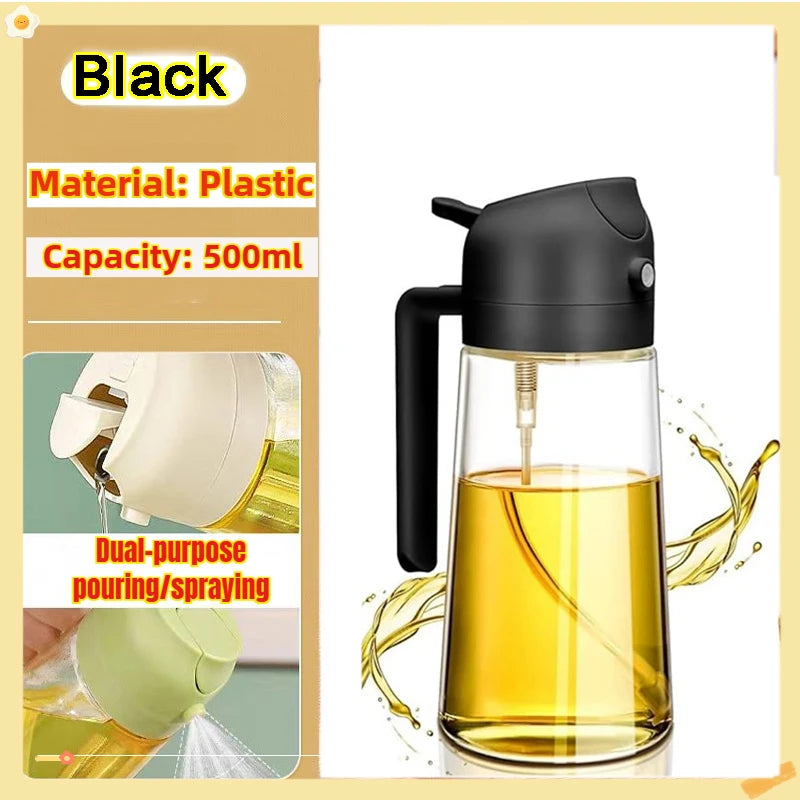 Veltora oil spray bottle in 200ml, 300ml, or 500ml with a plastic spray nozzle, suitable for cooking, baking, or vinegar.