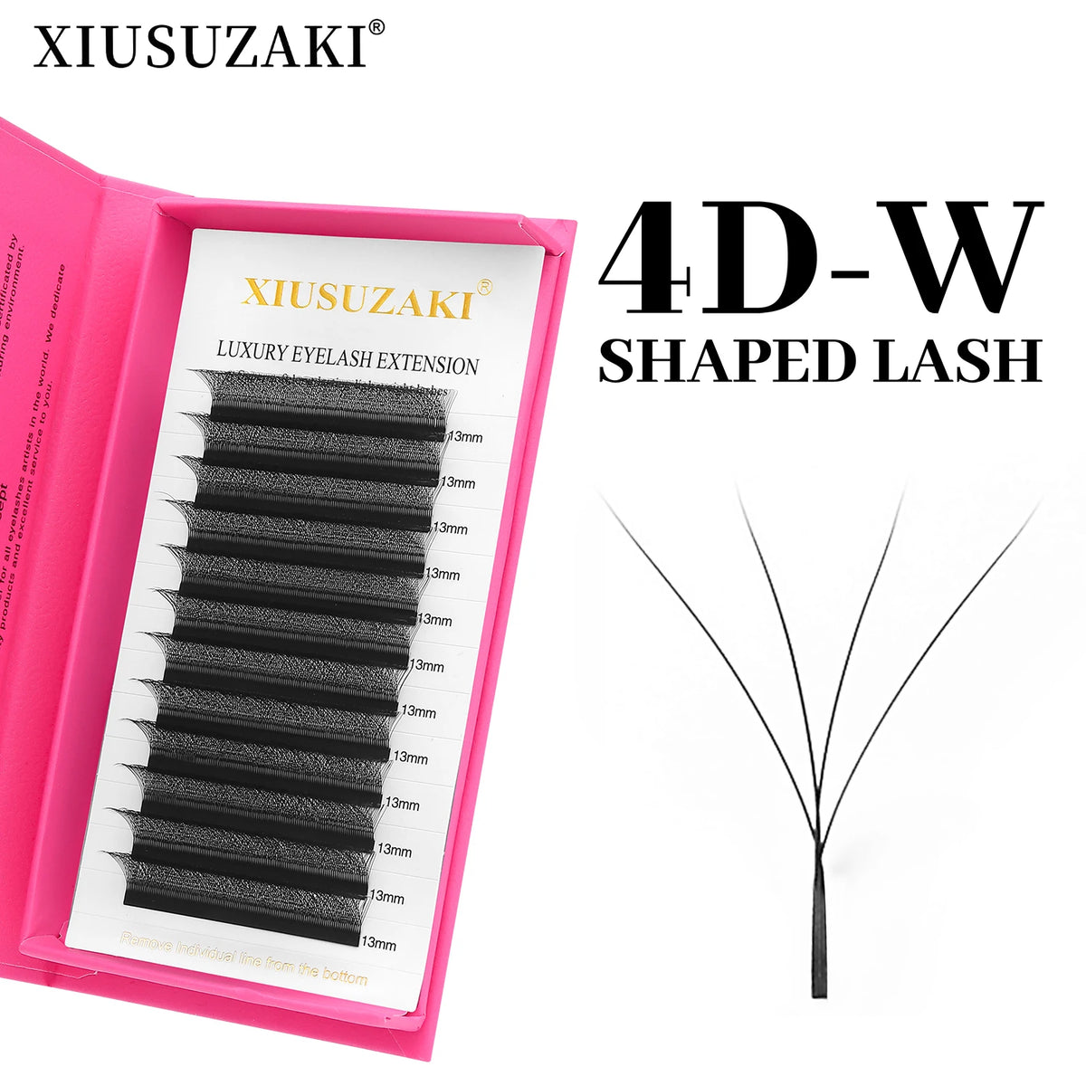 Veltora XIUSUZAKI W Shaped Bloom 2D to 8D eyelash extensions with premade fan design, natural and dramatic eyelash style
