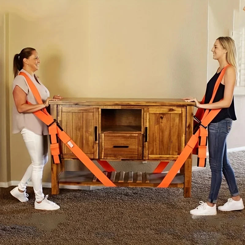 Veltora heavy-duty adjustable furniture move straps with rope tension belts for secure lifting and moving of large items.
