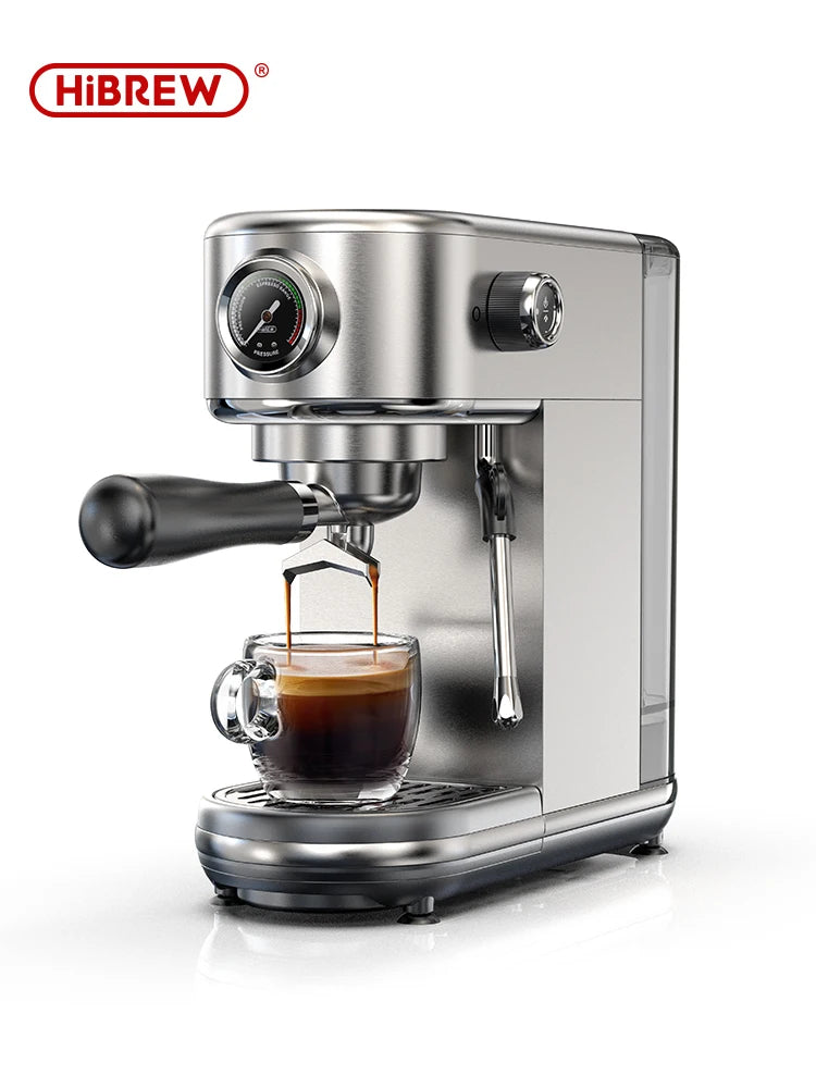Veltora HiBREW 20Bar semi-automatic espresso coffee machine with temperature control, slim design, for hot and cold coffee brewing