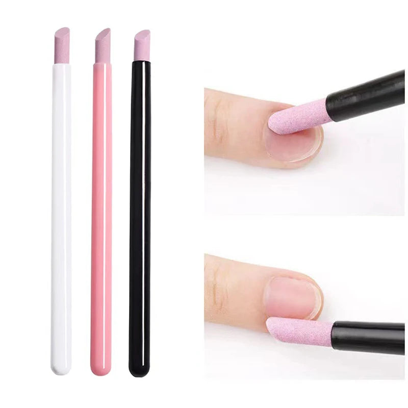 Veltora nail art quartz grinding pen and cuticle scissors set with manicure files and dead skin remover tools for professional nail care.