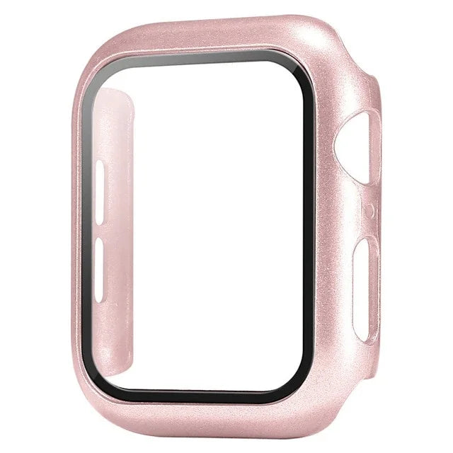 Veltora glass and cover for Apple Watch series 6, 7, 8, 9, SE, 5 with screen protector for 38mm to 45mm models.