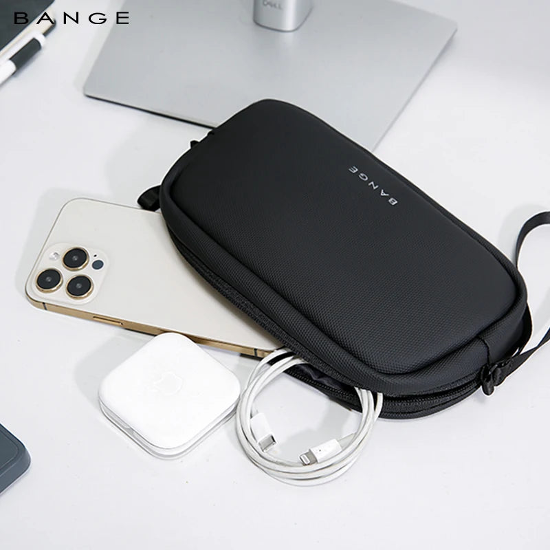 Veltora BANGE travel organizer bag with power bank mini pouch for electronics, gadgets, USB cables, cords, and hard drives storage