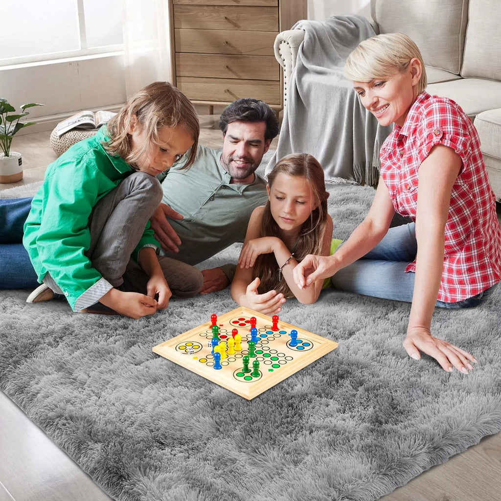 VIKAMA Ultra-Soft Puffy Rug by Veltora, indoor bedroom and living room floor mat, nursery and children's room decor, plush and cozy.