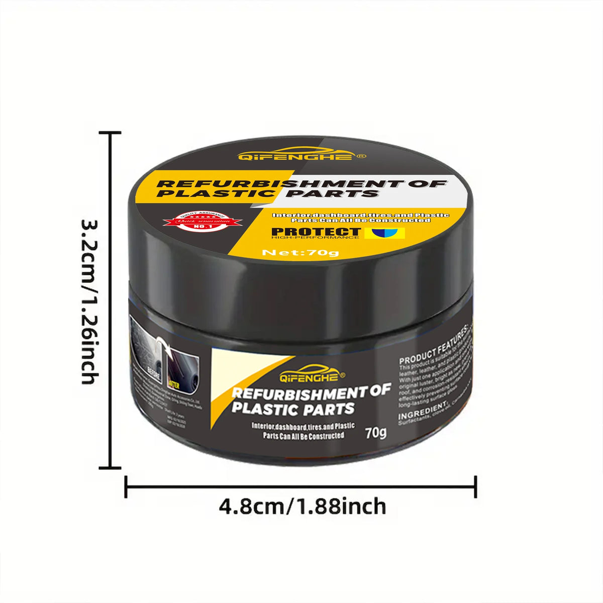 Veltora automotive plastic repair agent and polishing wax for interior, exterior, tires, with scratch repair and anti-aging properties.
