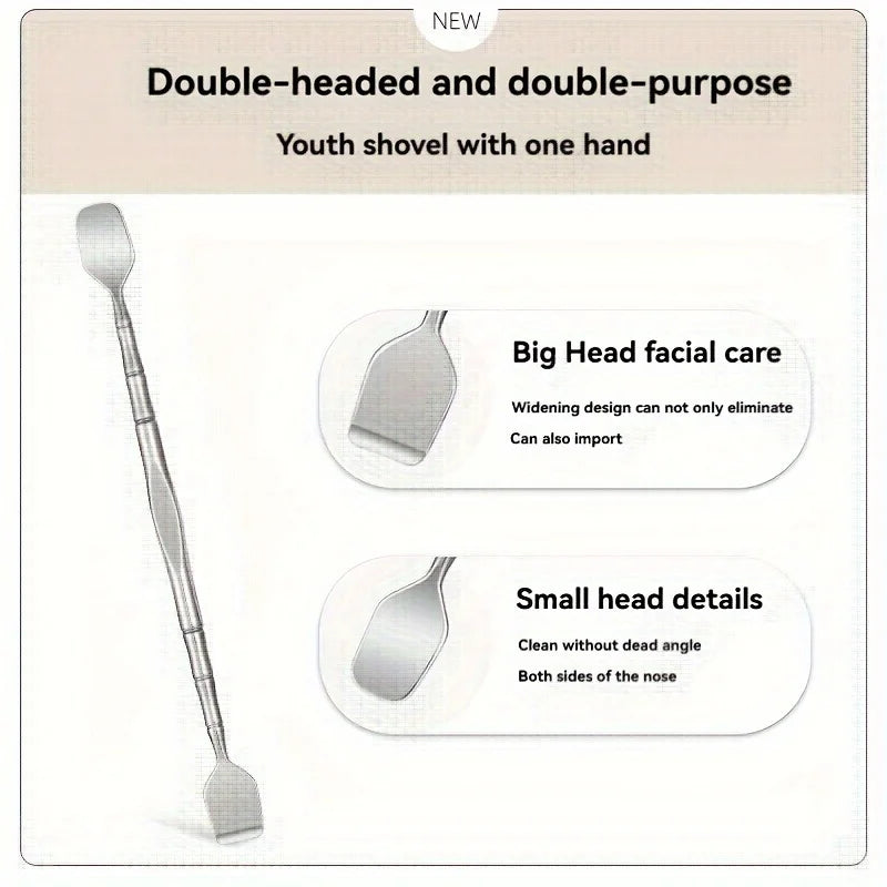 Veltora double-ended blackhead remover tool with facial pore cleaner, exfoliator, and massage tip for smooth skin.