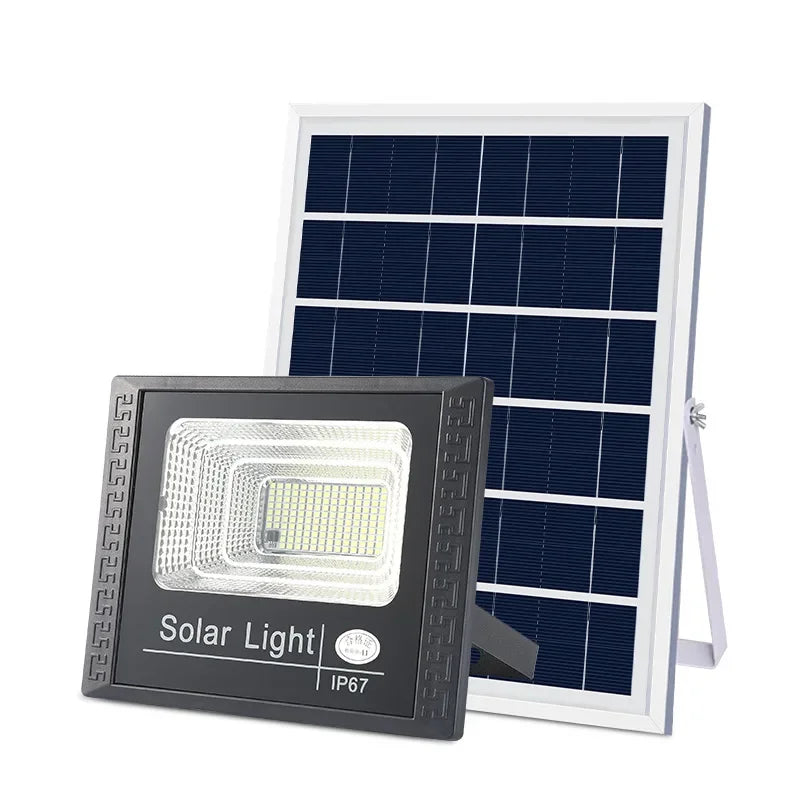 Veltora JVEE 30W solar floodlight with remote, waterproof IP67 outdoor spotlight, adjustable angle, 1000mAh battery, for villa street lighting