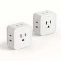 Veltora 5-way multi plug outlet extender with wall outlet splitter, compact electrical power strip for travel, home, office, dorm use