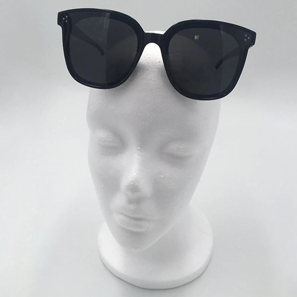 Veltora foam head mannequin with wig display, used for arts, hairpieces, headphones, and salon beauty showcases.