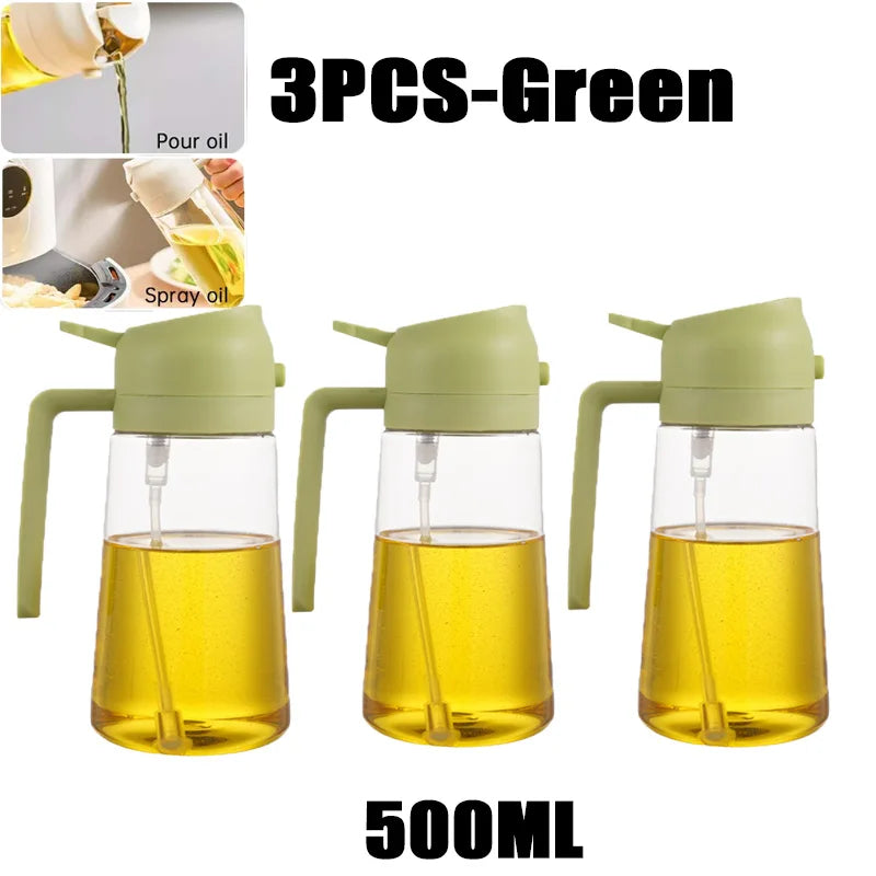 Veltora oil spray bottle in 200ml, 300ml, or 500ml with plastic construction, used for olive oil, vinegar, or cooking oil.