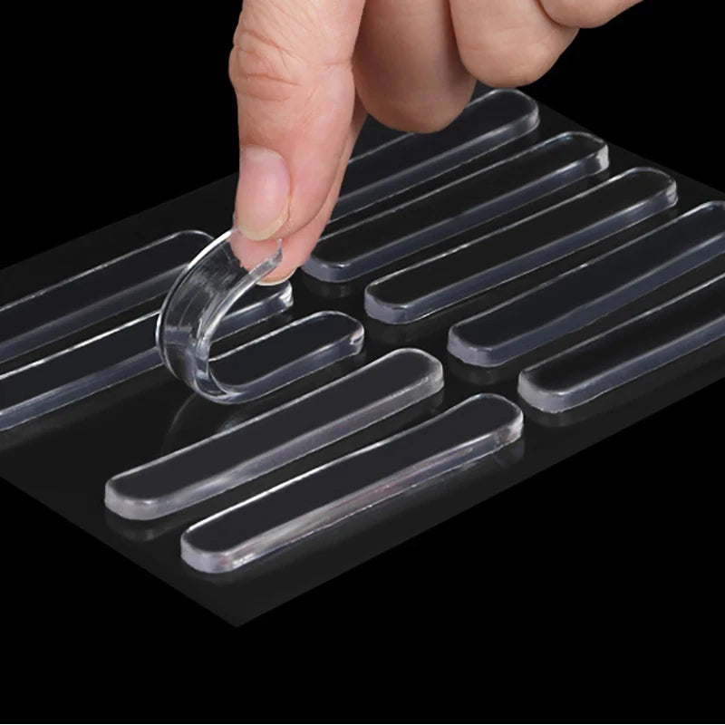 Veltora clear self-adhesive silicone bumpers for walls, furniture, and appliances, providing anti-crash protection and noise reduction.