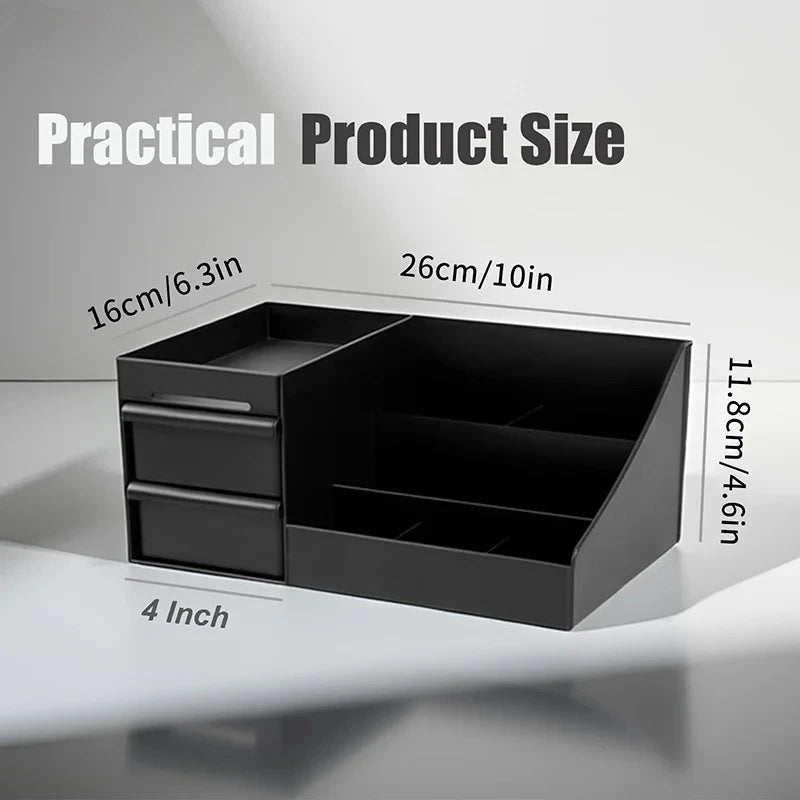 Veltora men's cologne and perfume stand with drawers, bathroom organizer, modern display, non-slip, dresser top storage