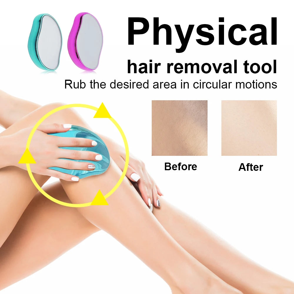Veltora crystal hair eraser epilator for safe, reusable body depilation and easy cleaning, providing smooth skin results.