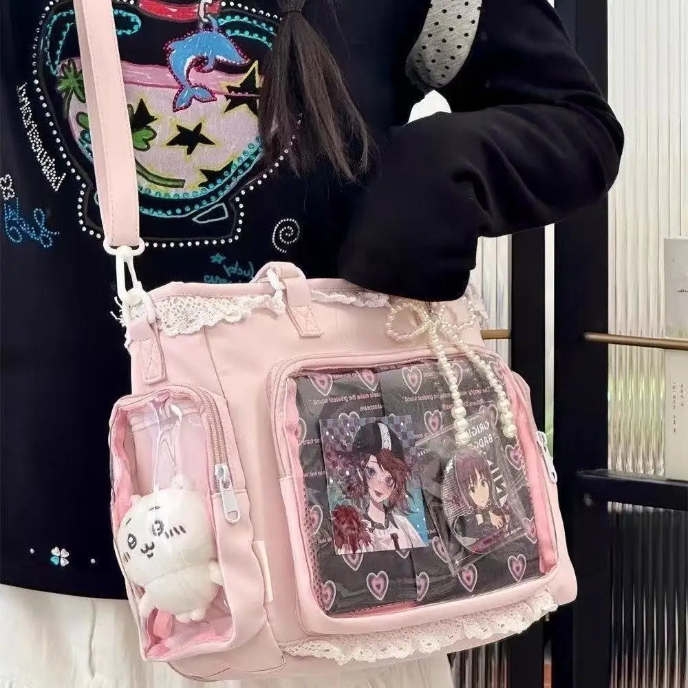 Veltora Ballet Girl Large Appetite Japanese Itabag with two-dimensional design, single shoulder crossbody style, perfect for women.
