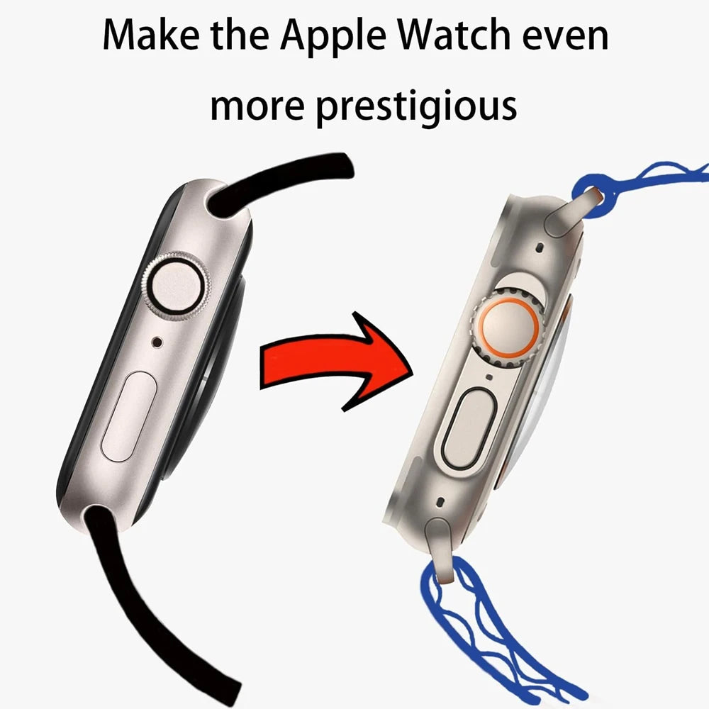 Veltora Apple Watch screen protector cover for 40mm to 45mm models, with front and rear bumper case in black PC material.