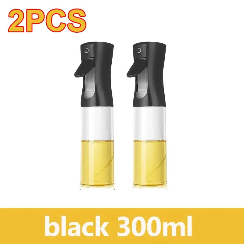 Veltora oil spray bottle in 200/300/500ml, plastic BBQ olive oil sprayer and vinegar bottle with oil brush attachment.