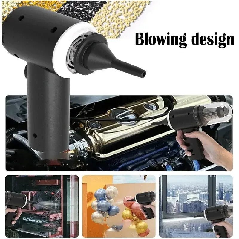 Veltora 9000Pa wireless car vacuum cleaner with USB charging, portable mini wet and dry handheld cleaning appliance.