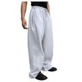 Men's solid color winter pants by Veltora with drawstring waist, wide-leg fit, pockets, perfect for casual and sports wear.
