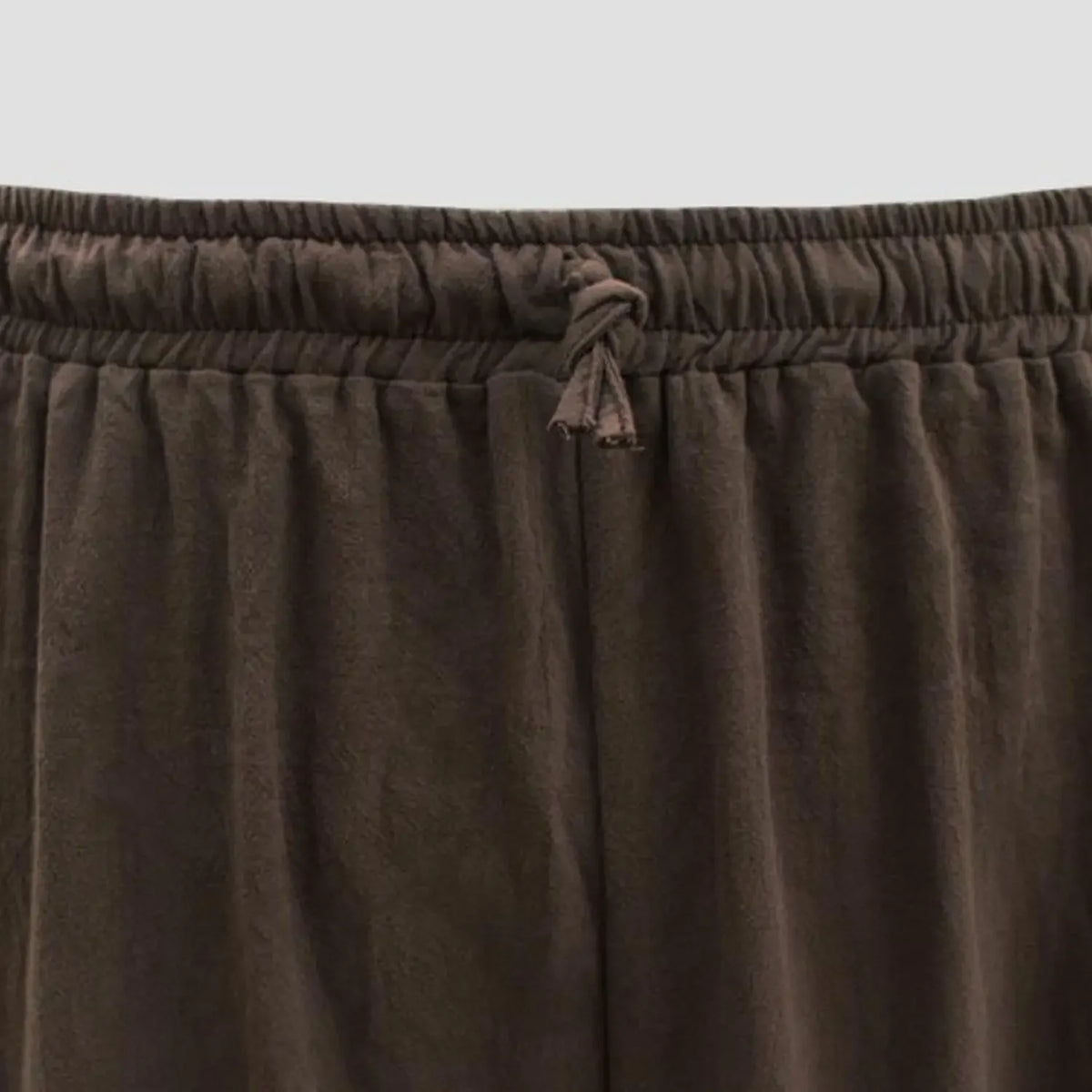 Veltora men's and women's ankle banded medieval Viking pirate cosplay pants with Renaissance style trousers, shown in black fabric.