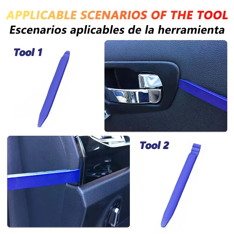 Veltora iLMH car hand tool set with disassembly tools for stereo, DVD, dashboard removal, and interior plastic trim repair.