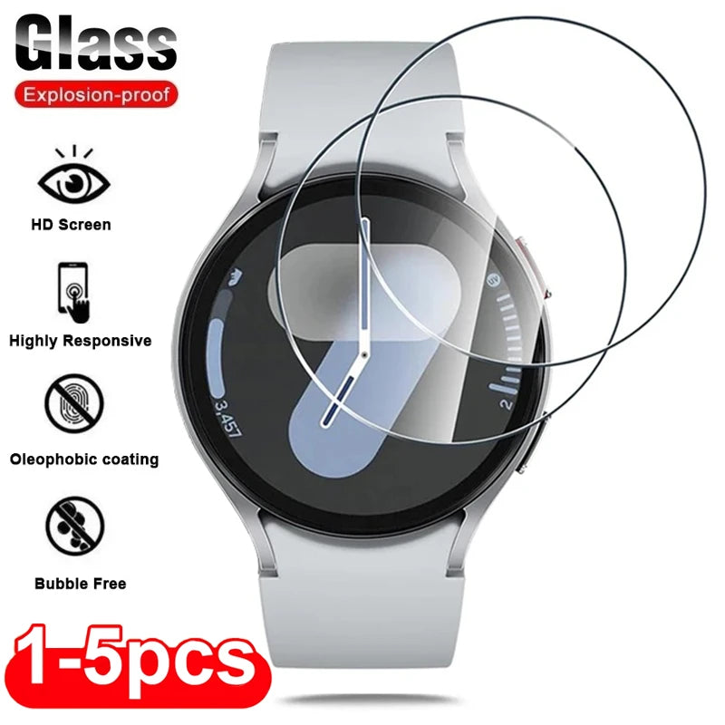 Veltora glass protective film for Samsung Galaxy Watch 7 Ultra and Series, fits 40mm to 47mm screen sizes, clear screen protector.